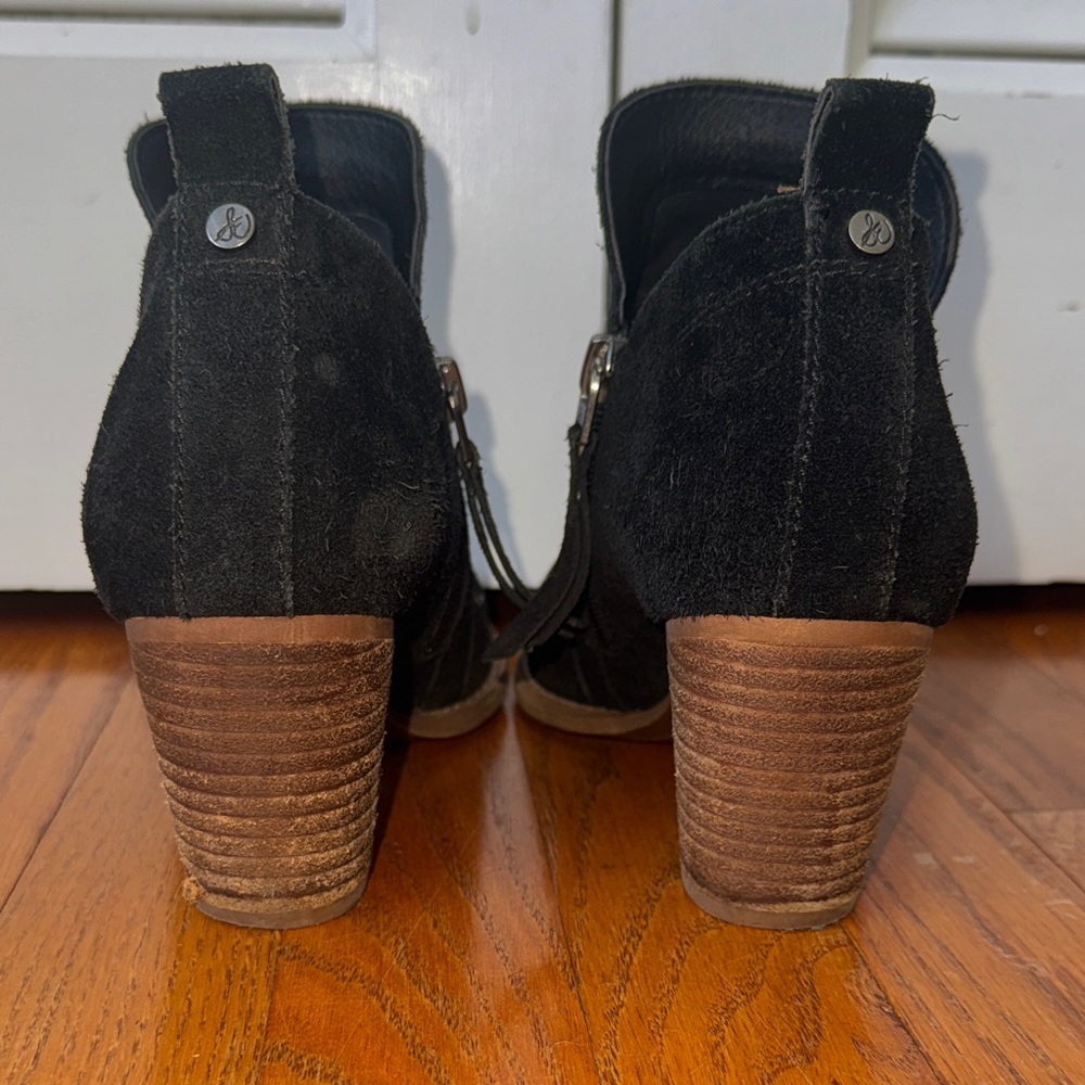 Sam Edelman Black Suede Ankle Booties - Picture 5 of 5
